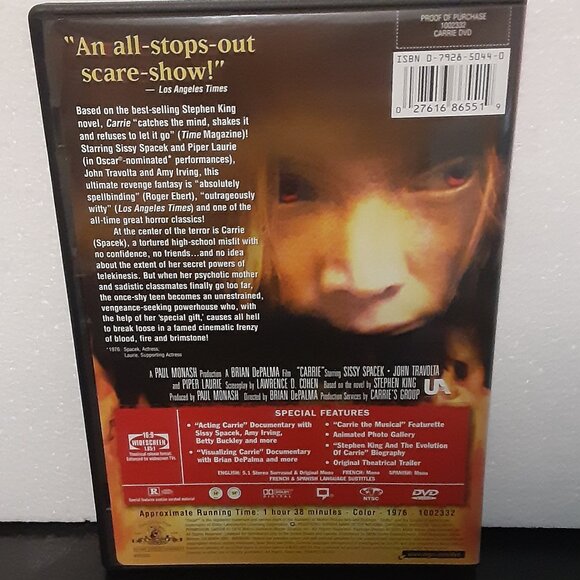 Horror DVD Bundle (Carrie/Children Of The Corn/Pet Sematary/Misery/IT) - Picture 3 of 16